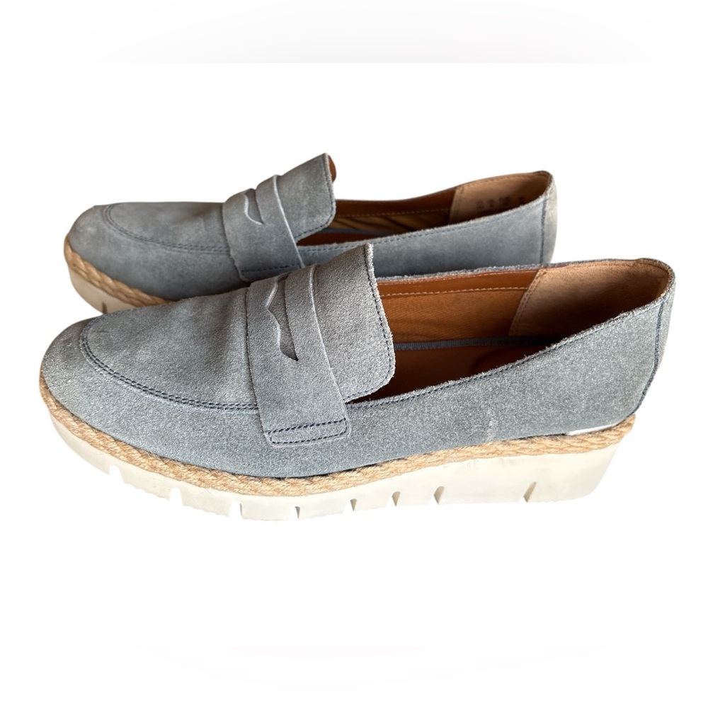 Franco Sarto Women's Sansara Loafer, Blue Suede Leather, Women's  Size 8